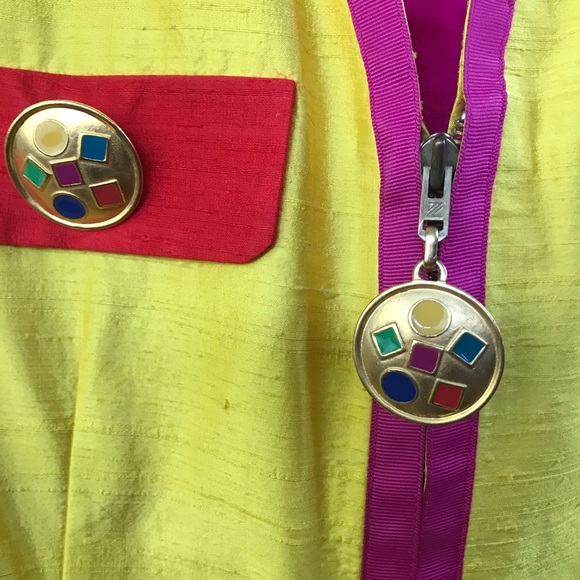 Vintage Rare Henri Bendel 100% Silk Suit/ matching bag - Picture 9 of 9